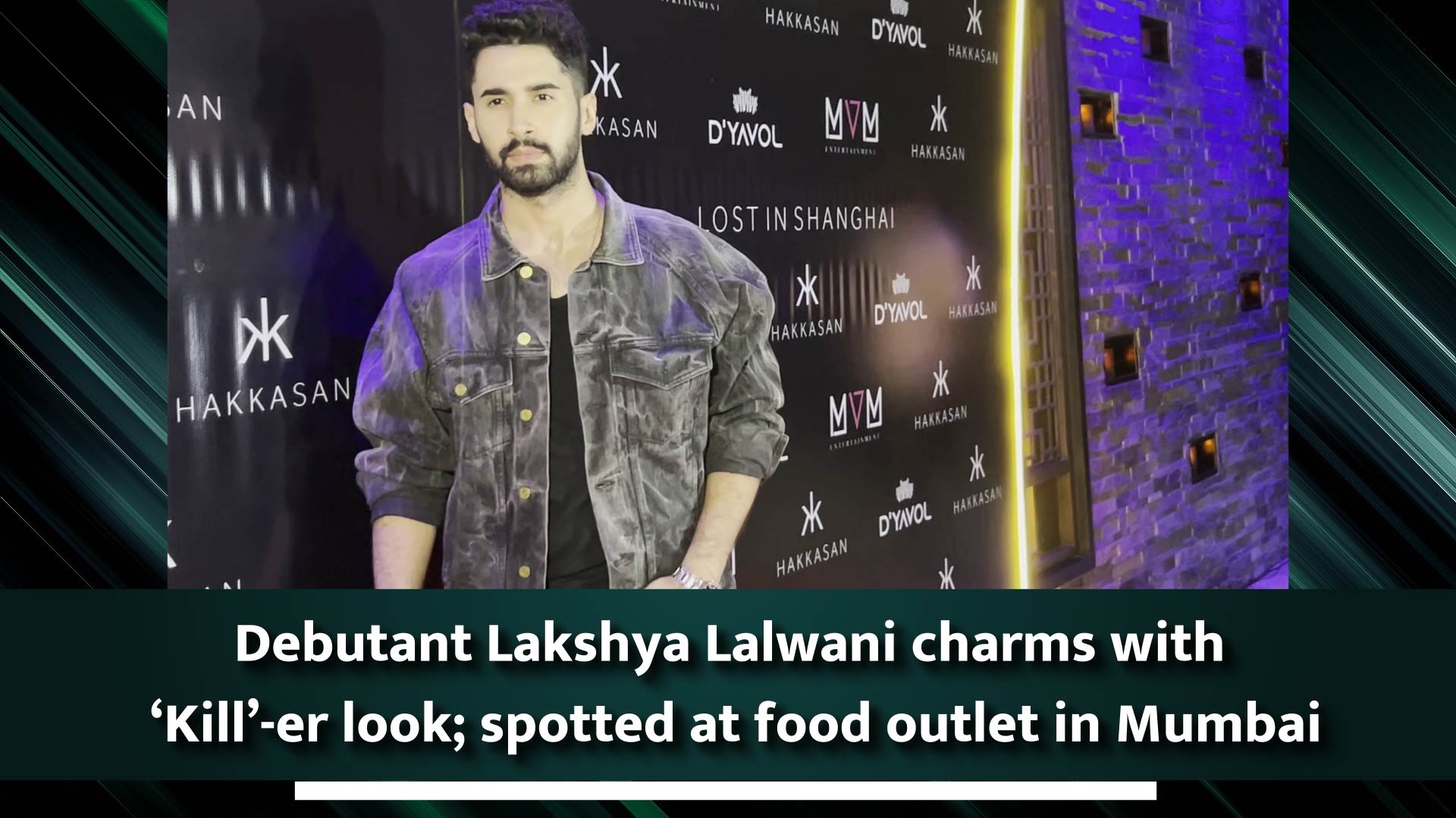 Debutant Lakshya Lalwani charms with `Kill`-er look; spotted at food outlet in Mumbai